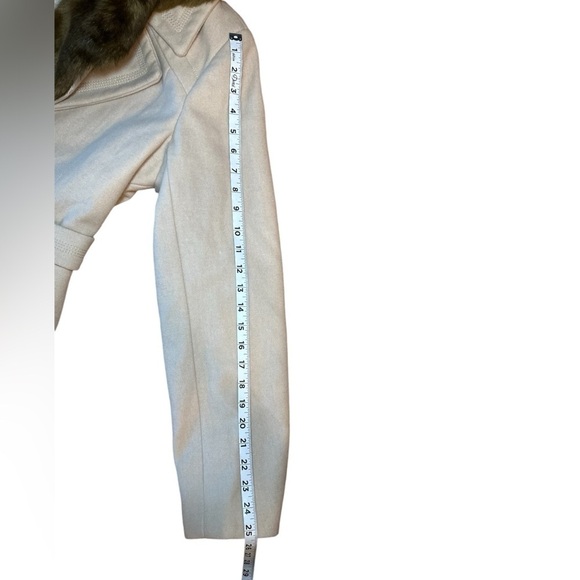 NWOT WORTHINGTON LINED WOOL BLEND FAUX FUR REMOVABLE COLLAR COAT WITH BELT - Picture 9 of 14